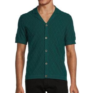 Murano Shape of Water Collection Textured Short Sleeve Short - Men’s Large